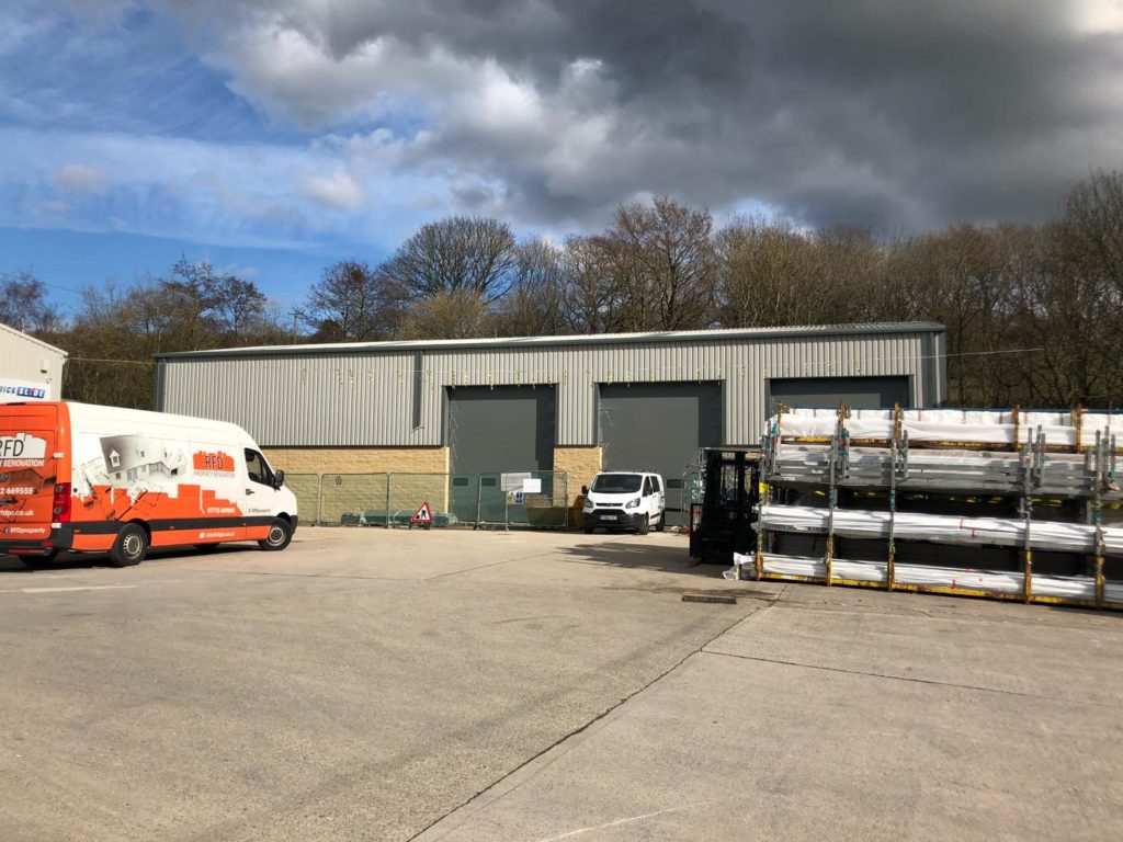 New Build Industrial Unit for Quick Slide nearing completion at Heaton